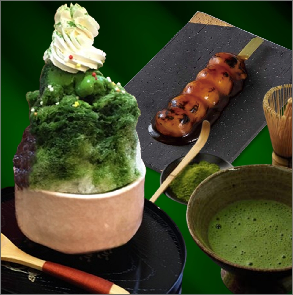 京都府産 お抹茶と小豆つぶ餡のかき氷「藤」